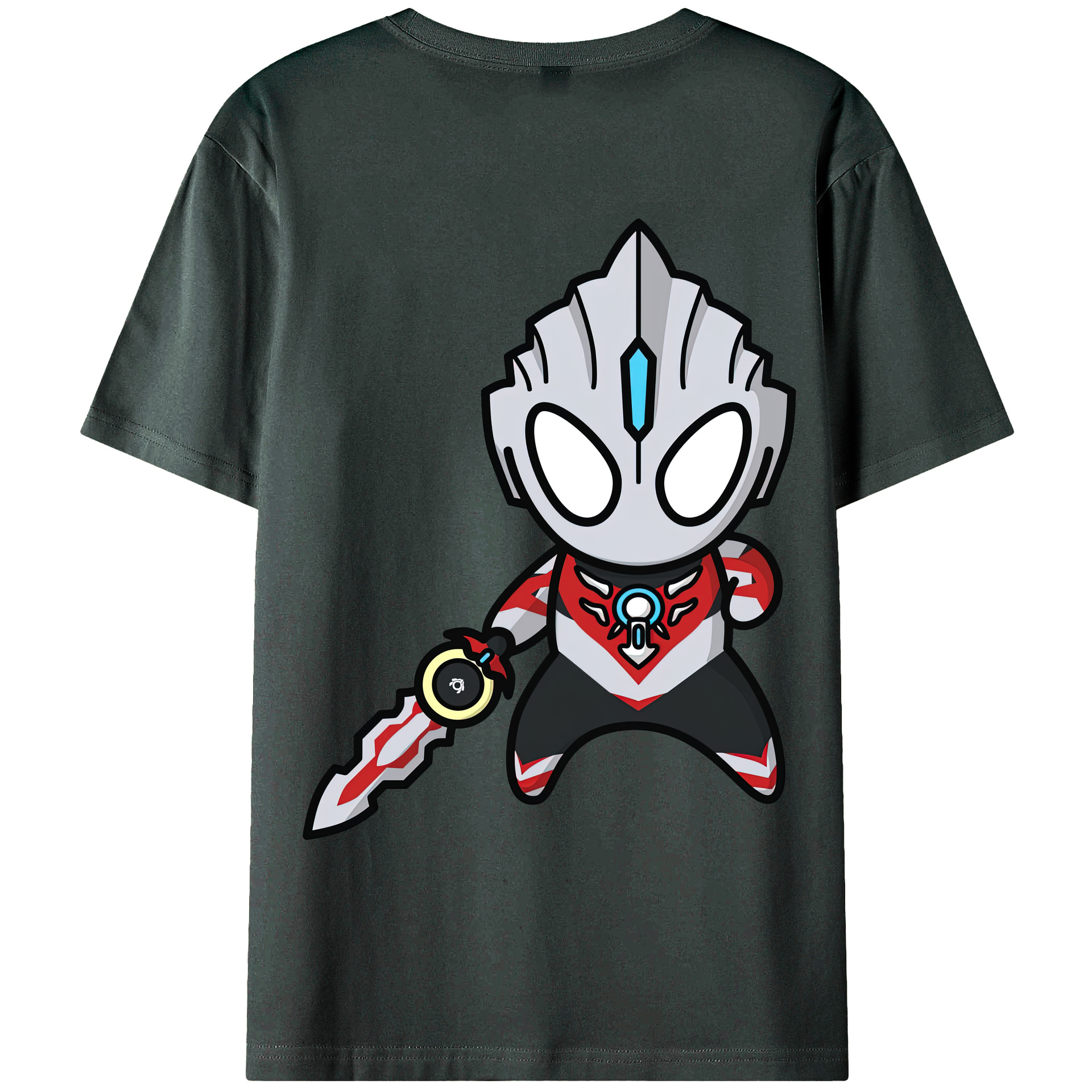 （画像用） ウルトラマン Ultraman 綿100％ メンズ半袖Tシャツ（バックプリント） 通気性